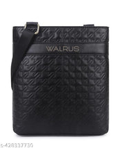 Walrus Classic III Series Black Colour Veagan Leather Sling Bag