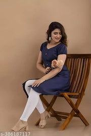 Women Cotton Slub Straight Kurti Women || Cotton Slub Kurta Set for Women || Casual Kurta Set || Occasional || Festival || Indian Straight Kurti
