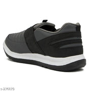 Asian Grey Solid Running Shoes For Men