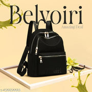 New Classic Nylon Solid Multi Pocket Edition Backpack for Women/Girls- College Travel Casual Use