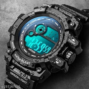 Sports Digital Watch with 6 LED Backlight & Silicone Strap