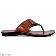 Foot fighter men slippers sandal and flip flops synthetic material with Pu sole Color Tan