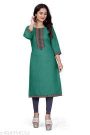 stylelist kurti with embroidered work