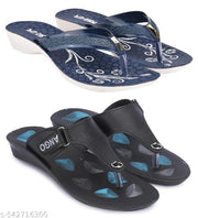 Astel Multicolor Combo of Women's Slippers and Flipflop - Pack of 2