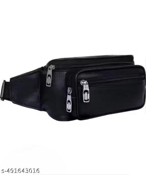 Meesho Top Trending Selling Waist Bag Artificial or PU leather Pouch Outdoor Casual Sports Pockets Cycling Hiking Camping Workout & Multipurpose use Pouch waist bags Ideal For Men and Women