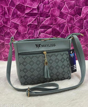 Trendy comfy women Blue PU sling bags/Premium PU leather sling bags for women/Small sling bag/Full handwork bag/Party wear and wedding bag for women