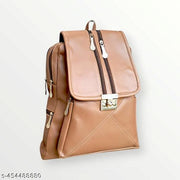 VORIYO Backpack for Girls Women Casual Soft PU Leather Shoulder Bags Pithu Bag (Brown)