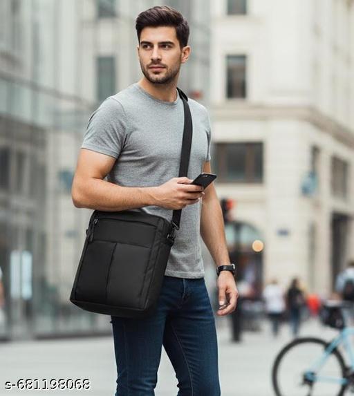 crossbody sling bag for men | casual sling bag for men | Men Sling Bag Stylish Crossbody Shoulder Bag for Daily Use | Men Sling Bag Compact Travel and Casual Crossbody Bag Black