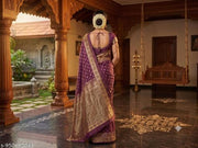 Soft Jacquard Silk Saree for Women under ₹600 | Cream & Green Zari Woven Saree for Wedding & Festive Wear