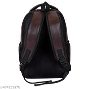 WESTOR-Latest Leather Fashionate Black School Bags Laptop Backpack Waterproof PU Leather Backpacks for Men Women Boys & Girls Backpack