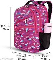 Stylish Printed Backpack - Perfect for School, College, and Travel Adventures for Girls