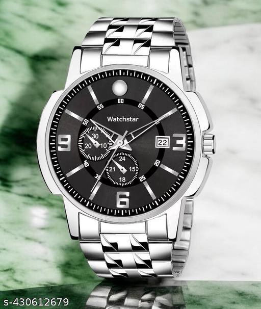 Stainless Steel Round Dial Analog Watch for Men's & Boy's