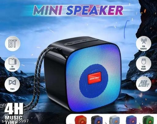 Mini Bluetooth Speaker with LED Light – Ultra-Portable Wireless Soundbox with Hands-Free Calling, TWS Support, and High-Definition Audio