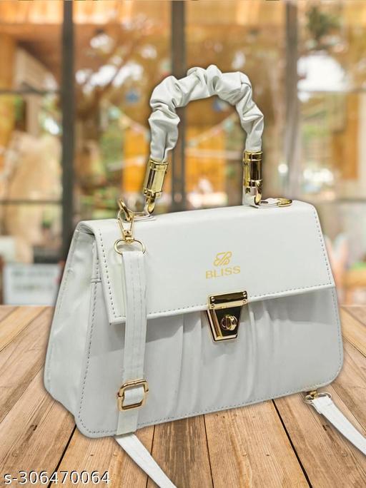"Stylish Classic Women Sling Bag (White) | Elegant attractive beautiful sling bag for women (White)| Gorgeous Stylish Handbag| White Sling Bag For Girls & Womens|  "