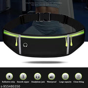 Running Waist Belt for Women & Men | Sweat and Rainproof Phone Holder with & 3 Pockets Headphone Hole | Waist Bag for All Kind of Phone-Sports, Yoga, Workout & Outdoor Activities- Black