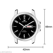 Day n Date Series Men's Black Black Leather Analog Watches Classic, Attractive, Professional, top-trendy and stylish Analog Watches for Men/boys for office, school use