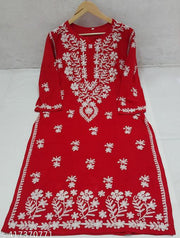 Areeba faishnebul women chikankari long kurtis riyon