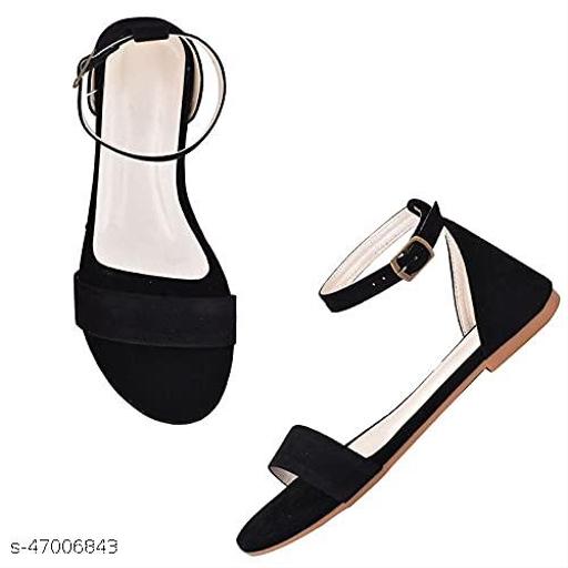 Women Black Flat Sandals