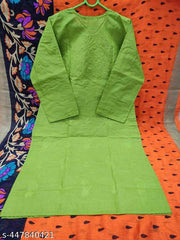 Latest Chikan Women's Lucknowi Chikan Embroidered Regular Fit Cotton Kurti Kurta