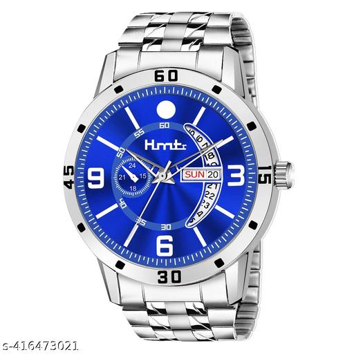 HMTR BLUE DAY AND DATE WORKING ANALOG WATCH FOR MEN AND BOYS
