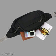 Men's Black Waist Bag || Men's Casual Waist Bag || Stylo Men's Waist Bags || Kamar Bags || Unisex Waist Bags