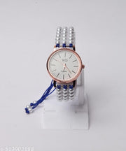 princess fancy Unique round dail adjustable pearl braclate watches for girls and women