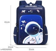 LATIQ MART Kids Cartoon School Bag Astronaut Design Nursery Cute Stylish Birthday Gift Waterproof Backpack Breathable Tuition Shoulder Bags for Girls And Boys 6-12 Years