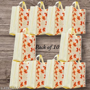 CARRY CLOUD Reusable Grocery Shopping Bag With Handle | Goodies Bag Promotional Bag |Gift Bag | Polyester Bags 15 * 20 * 5 Inch | Pack of 10