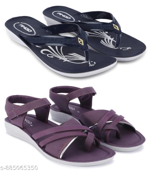 Multicolor Combo of Women's Slippers and Flipflop - Pack of 2