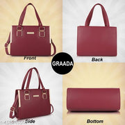 GRAADA Synthetic Leather Casual Design Shoulder Crossbody Handbag For Women
