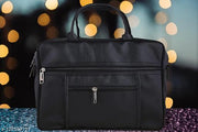 swastik enterprise genuine lether world 15.6 inch laptop officeal bag black