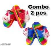 Combo of 2 Pairs Teddy Slipper Kids Flip-Flop