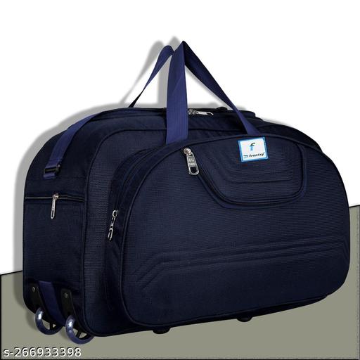 Frontsy Polyester 65 L  Duffle bags for travel With Wheels Trolley Men and Women