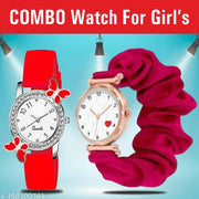 Red Butterflly Rubber | Heart Dial |  Ribbin Belt Watch