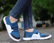Men's See Green & Black Mesh Outdoor Casual Shoes