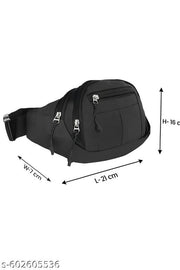 Zerrish Premium Waist Bag for Men | Stylish Travel Waist Pouch | Durable Crossbody Belt Bag with Multiple Compartments