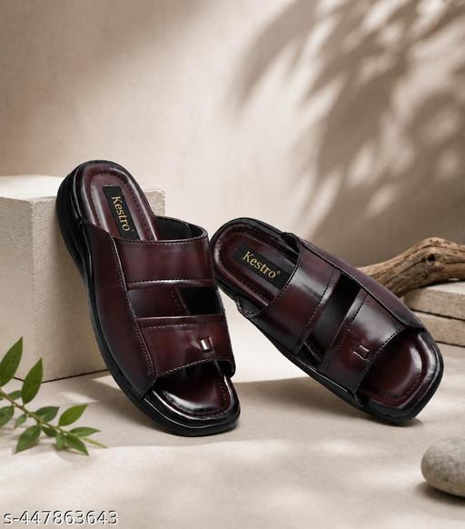 Synthetic Leather Brown Sandal for Men