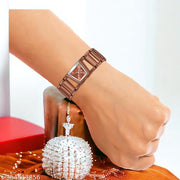 Lorenz Brown Dial Brown Chain Bracelet Watch for Women | Watch for Girls- AS-122A
