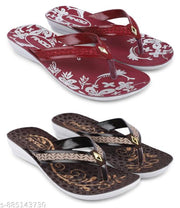 Multicolor Combo of Women's Slippers and Flipflop - Pack of 2