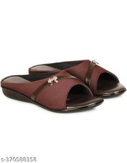 H Ladies Woman Sandals Synthetic Leather Lycra Leather Flat Sandals Aadab Fashionable Women Flip flop & Slippers