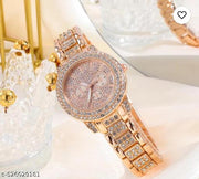 Latest shiny Cristal diamond premium quality analog watch for women and pretty girls