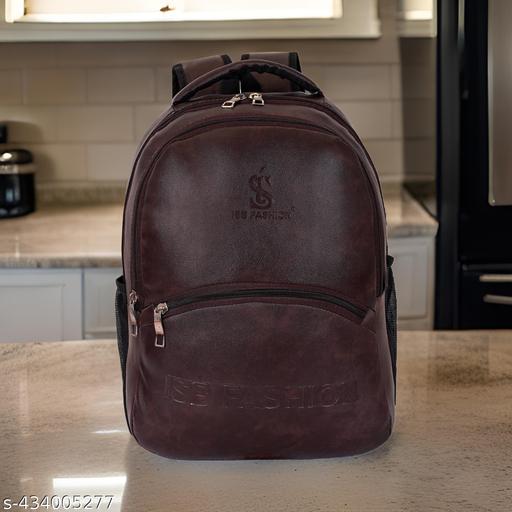 Unisex 25 Liters Laptop Backpack Bag Stylish Pu Leather School/College/Office & Travels