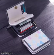 Women’s RFID Blocking Zip Around Card Holder Wallet – Compact Credit Card Case, Mini Cash Organizer, Secure Metal Frame Wallet with Multiple Card Slots, Coin Pocket & Travel-Friendly Design