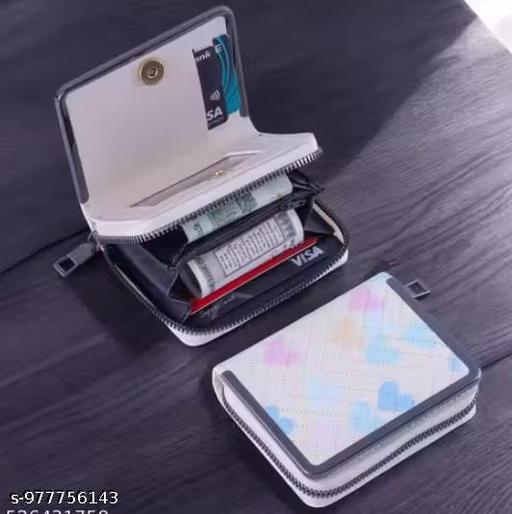 Women’s RFID Blocking Zip Around Card Holder Wallet – Compact Credit Card Case, Mini Cash Organizer, Secure Metal Frame Wallet with Multiple Card Slots, Coin Pocket & Travel-Friendly Design