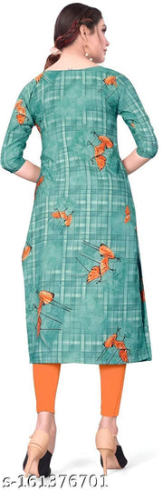 Polyster/Crepe fabric-Onam Adorable Kurtis For Women And Girls Under 199
