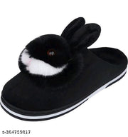 Winter and autumn warm bunny soft fuzzy premium faux fur flip flops and carpet slippers for daily wear casual wear home wear indoor bedroom and outdoor women and girls