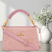 Fiago Women PU Leather Sling  Bag Styles Trending Designing for Women Classic Bag( PINK)
