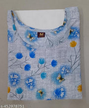 Women Ethnic Wear Women Crepe Fabric Printed Straight Kurti, Size -S, M, L, XL, XXL, 2XL, XXXL, 3XL, 4XL, 5XL ( New Arrival New Design Fashionable Kurti )