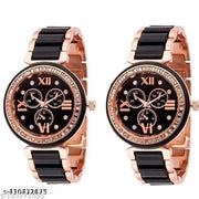 Meena Diamond Ring Analog Metal Body Watch Collection For Girls And Women