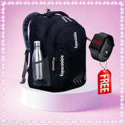 Stylish 35L Waterproof Laptop Backpack for Men & Women - Office, School, college, with free LED watch